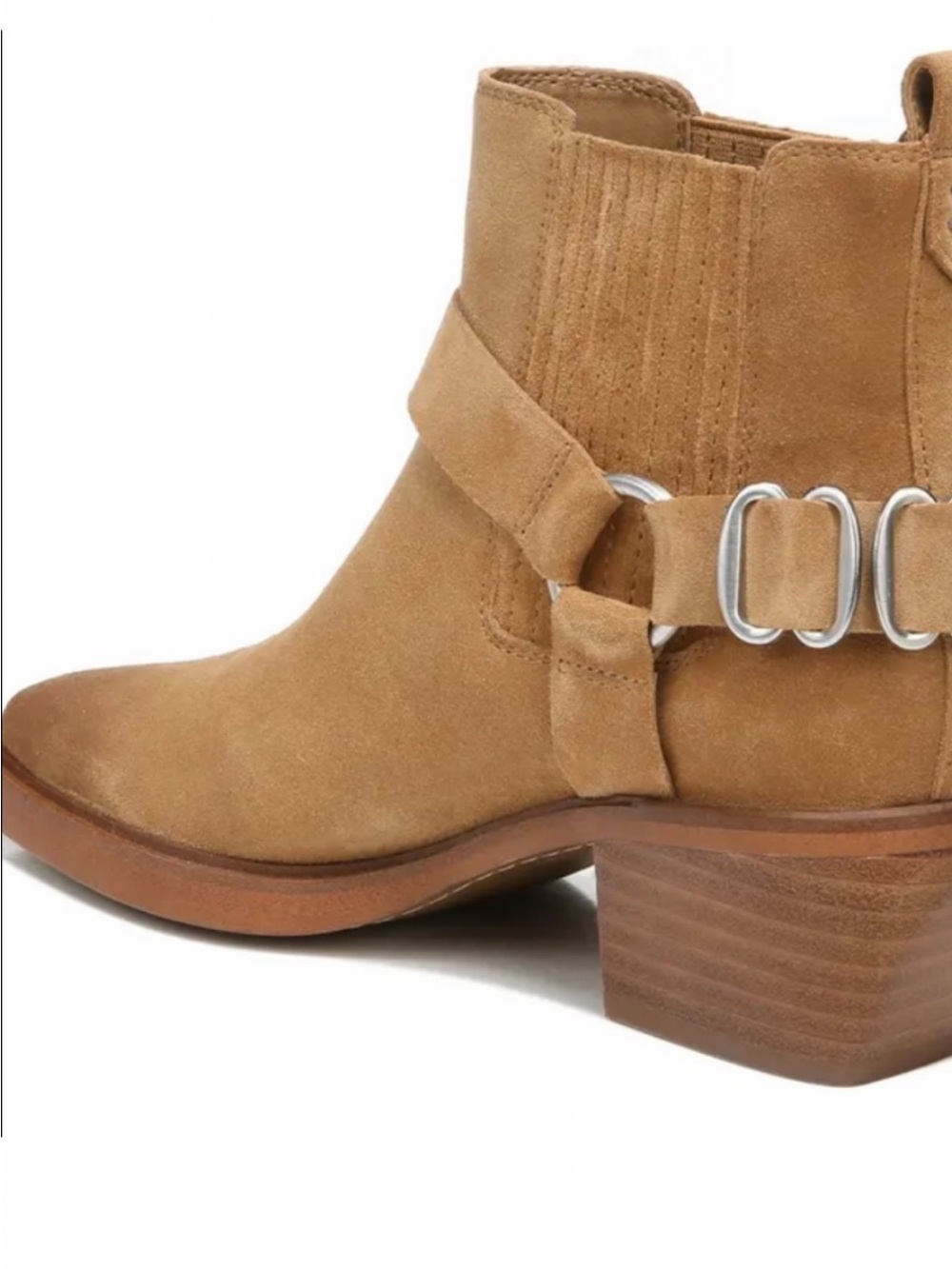 Sam Edelman Bellamie Suede Tan Ankle Boots with Buckle Detail - Women